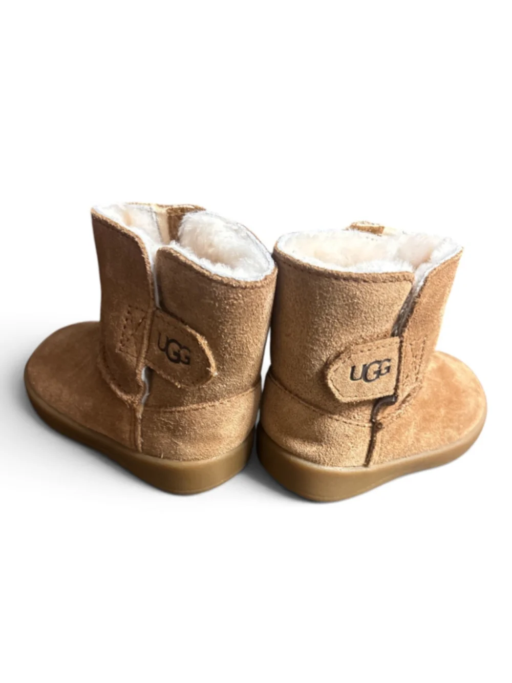 UGG Baby Boots Size 2 Tan Suede Fur Lined